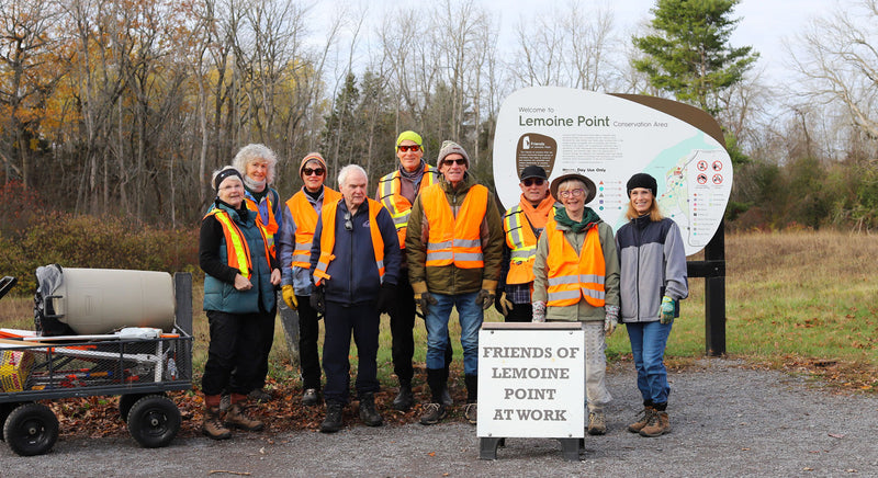 group photo of Friends of Lemoine Point volunteers