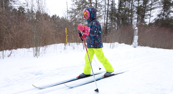 person cross country skiing