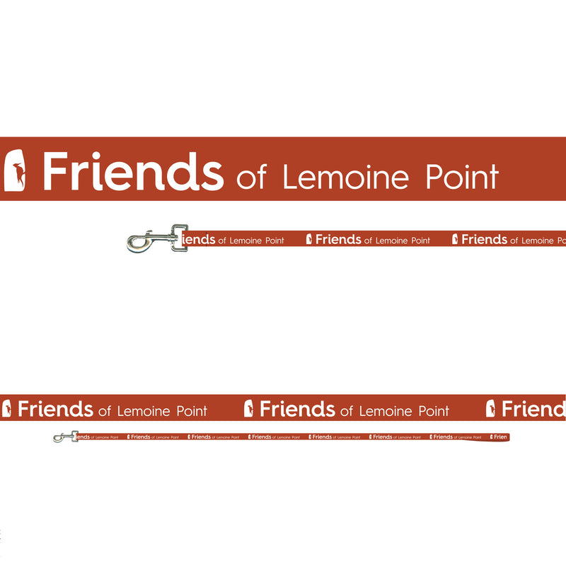 close up illustration of the Friends of Lemoine branded do leash