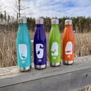 water bottles lined up in a row