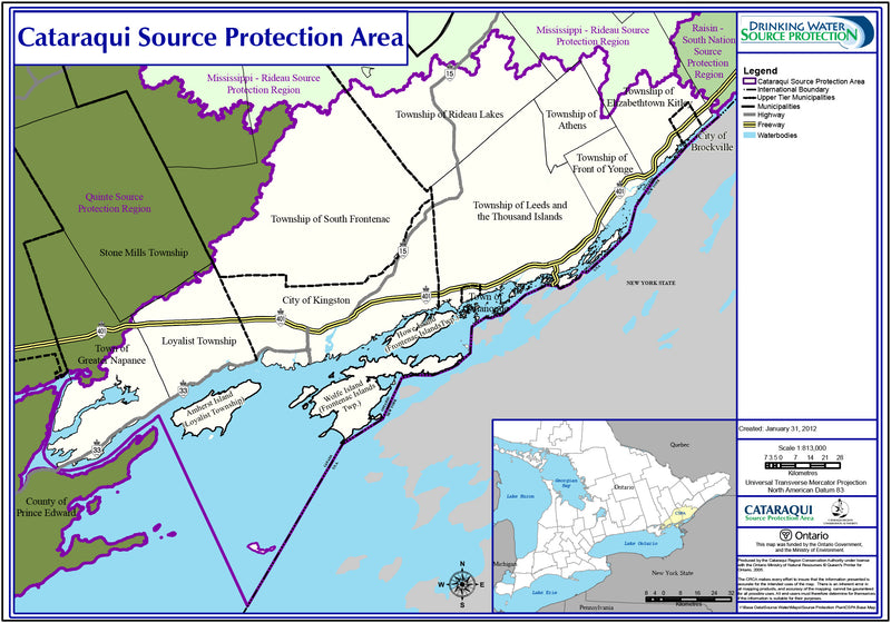 Map of Cataraqui Source Protection Area