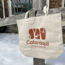 tote bag with red/orange cataraqui conservation logo